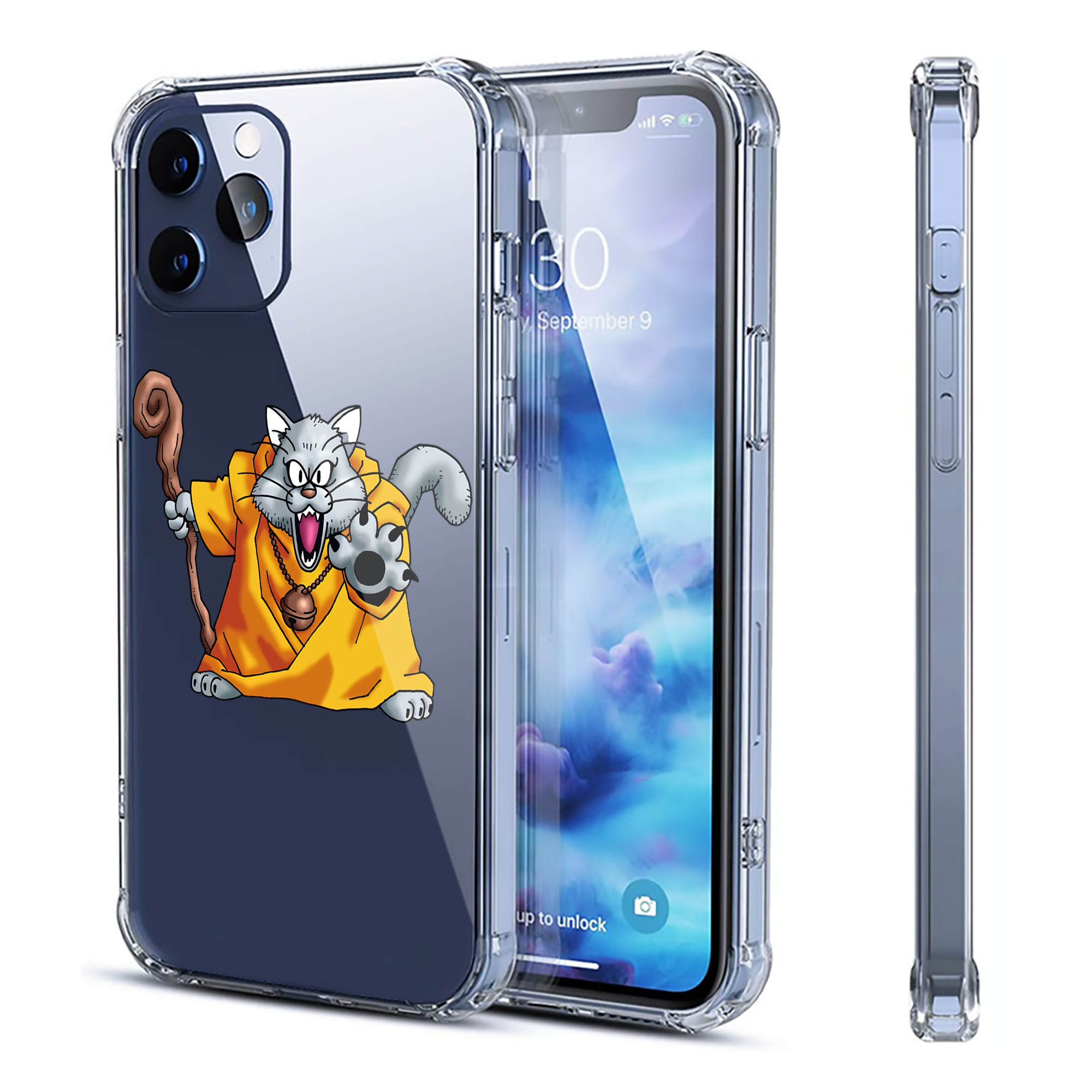 （画像用） ドラゴンクエスト Doragon Kuesuto Dragon Quest 【iPhone 12シリーズ対応】透明スマホケース（クリアソフトケース）